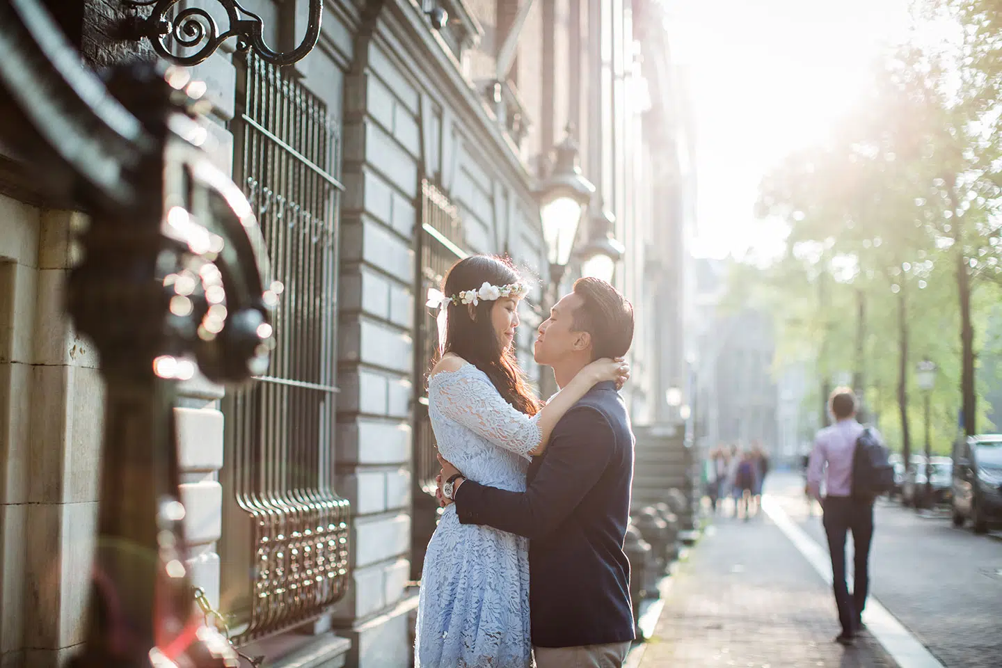 Sunset photoshoot in the streets of Amsterdam