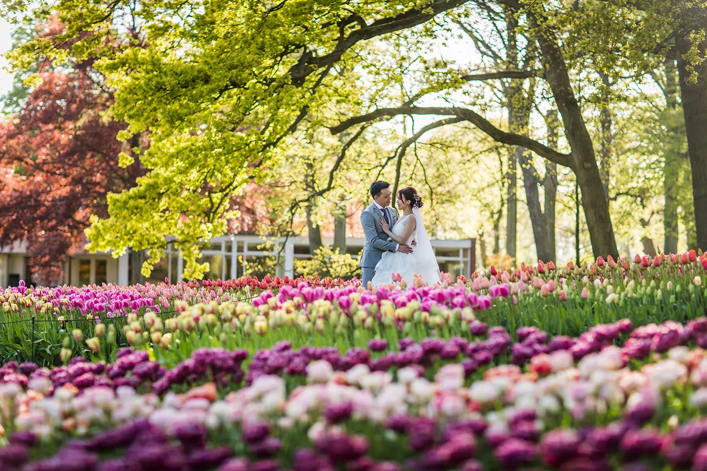 Wedding shoot Keukenhof tulip gardens