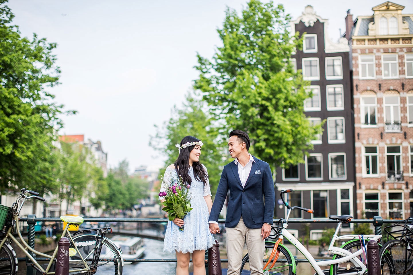 Bruidsfotografie Amsterdam Grachten