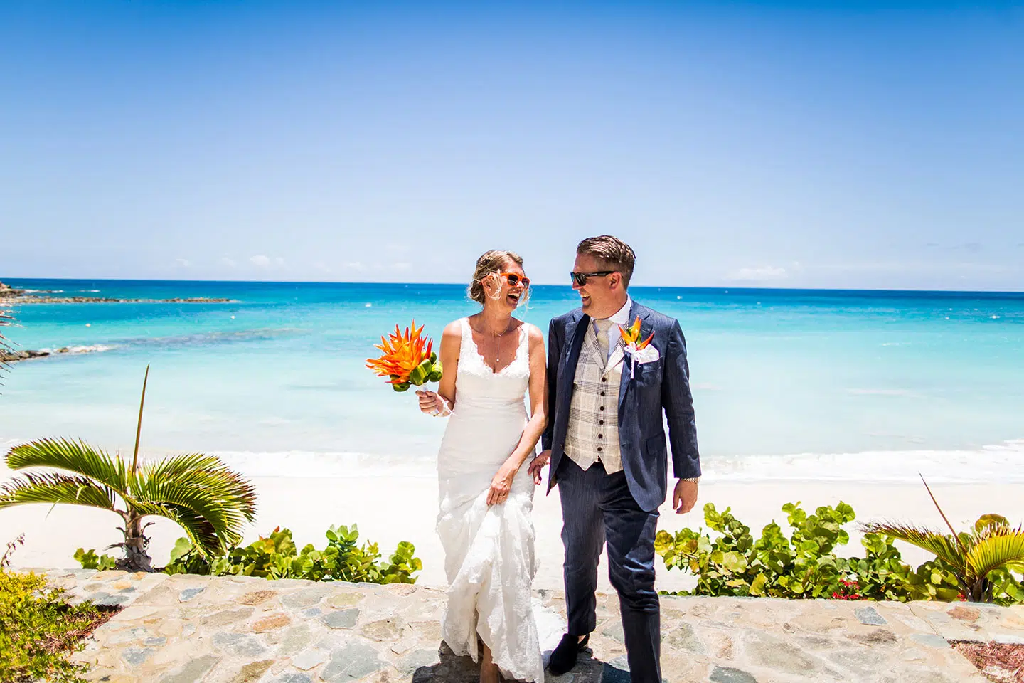 Beach wedding at St. Maarten beach