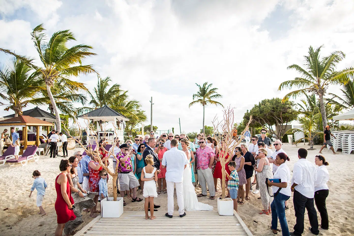 Outdoor wedding at the beach in the Caribbean