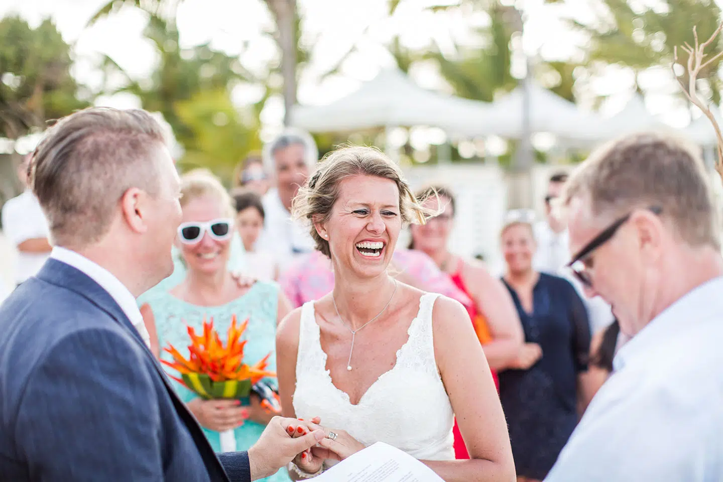 Beach wedding ceremony Caribbean