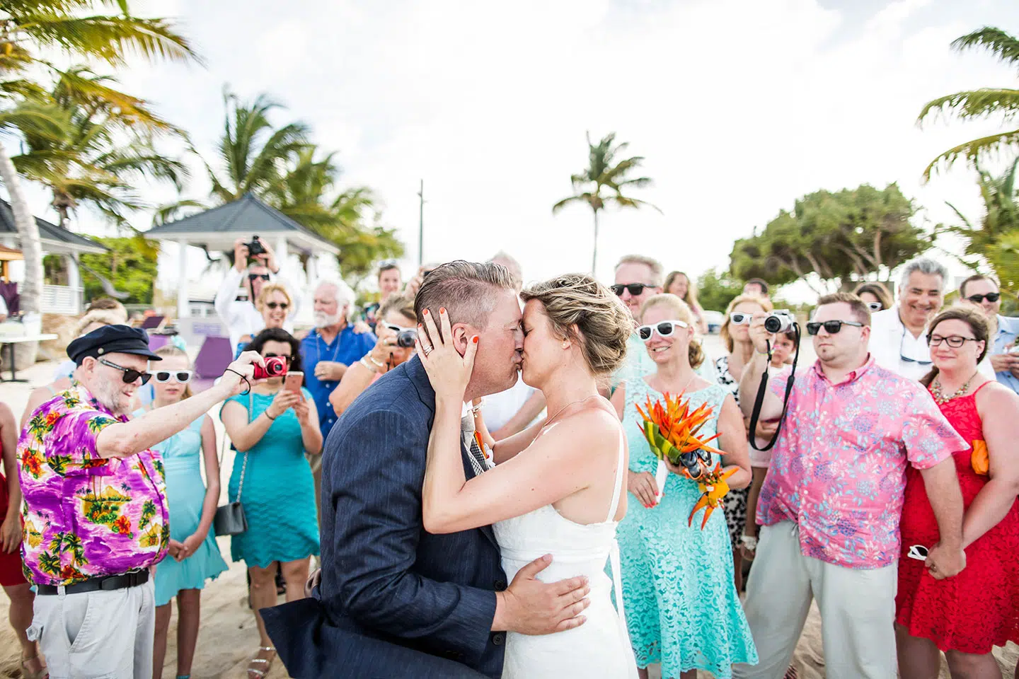 Caribbean beach wedding photography