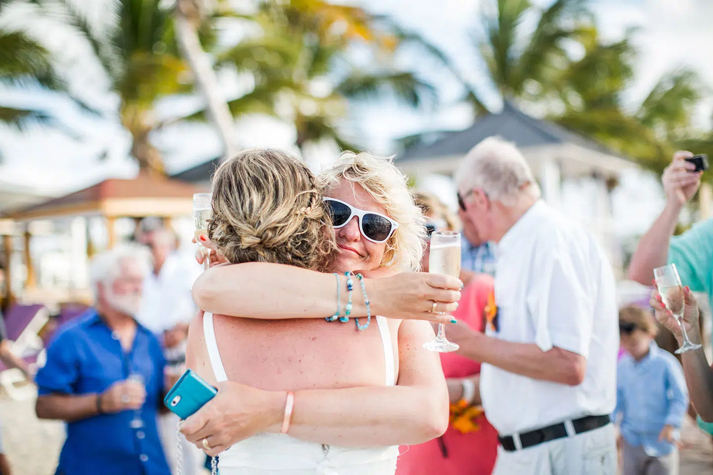 Outdoor beach wedding in the caribbean