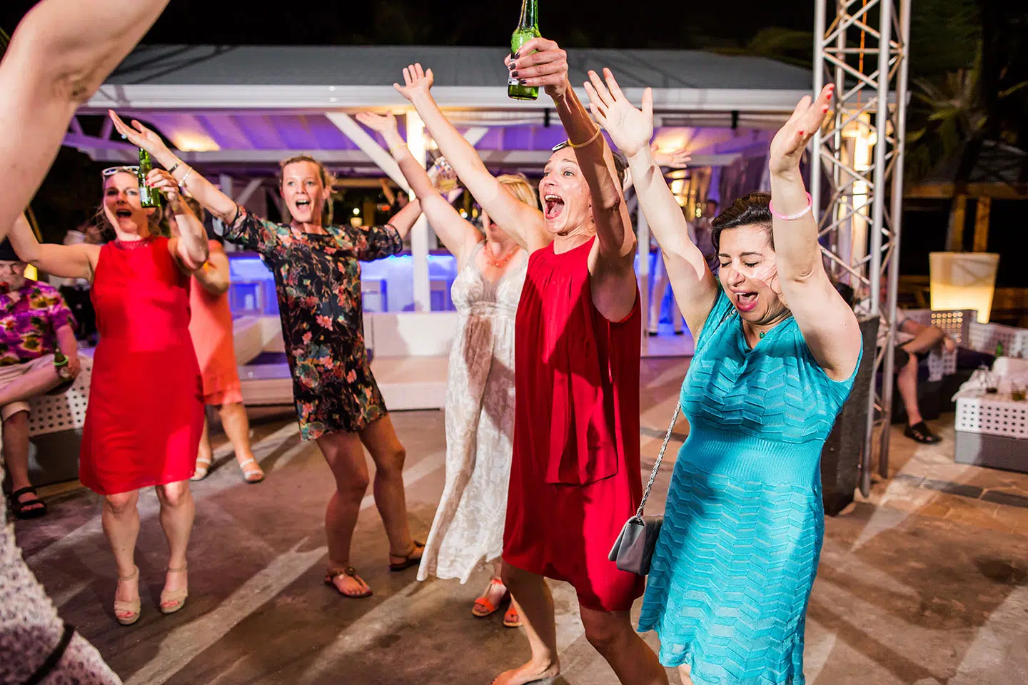 Beach wedding party St. Maarten