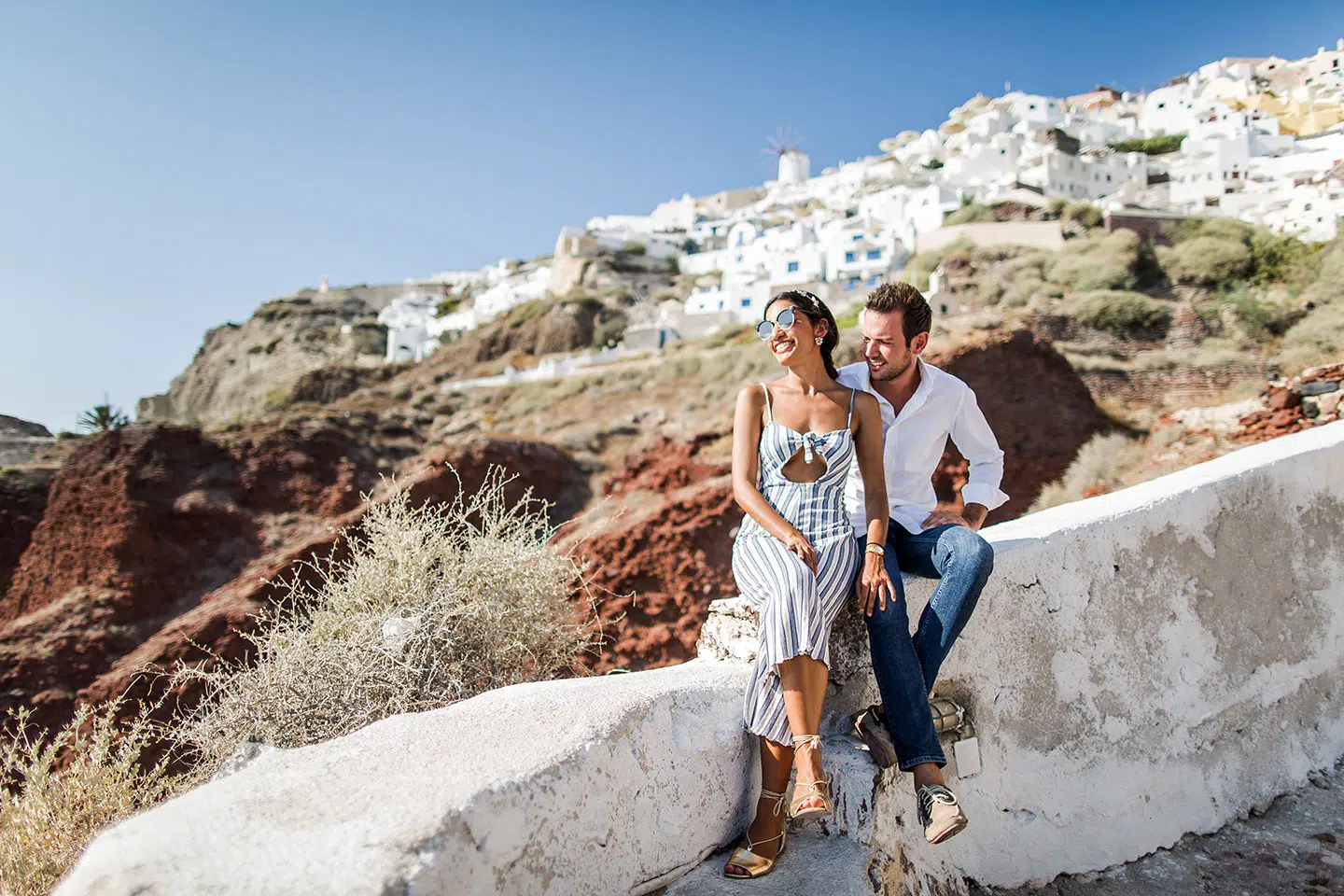Engagement shoot in Santorini Greece