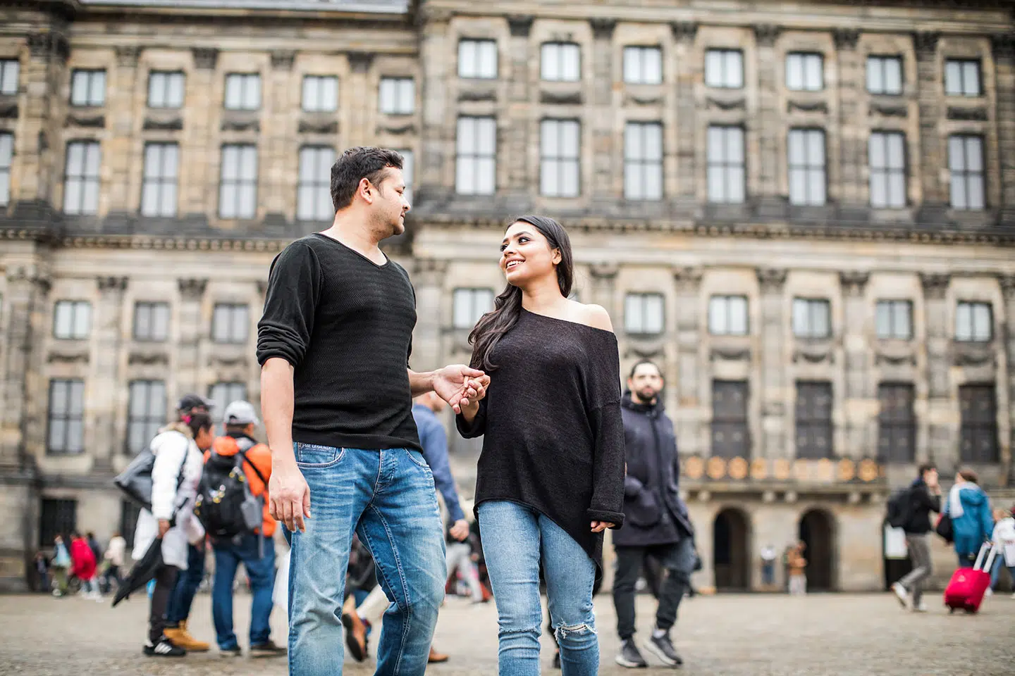 Amsterdam prewedding photoshoot of an Indian couple