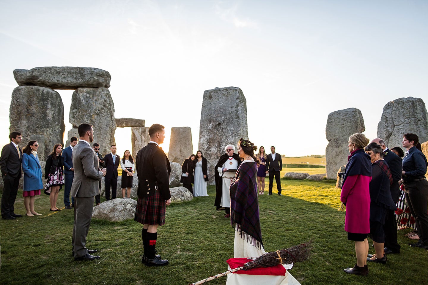 Stonehenge sunset wedding