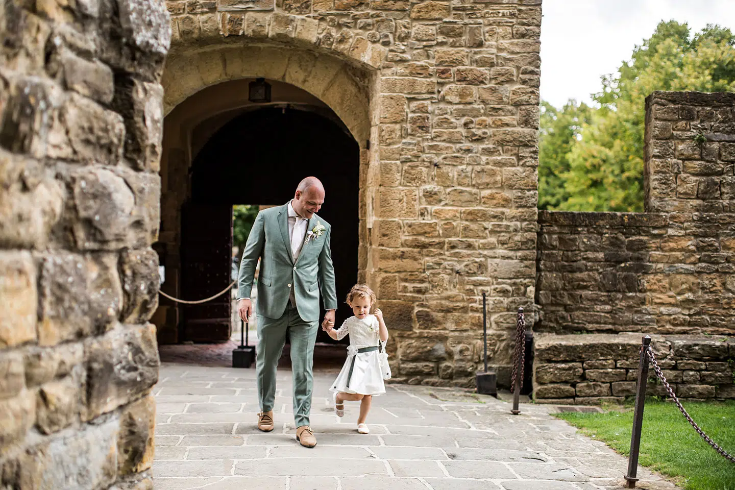 Groom and daughter wedding in Italy