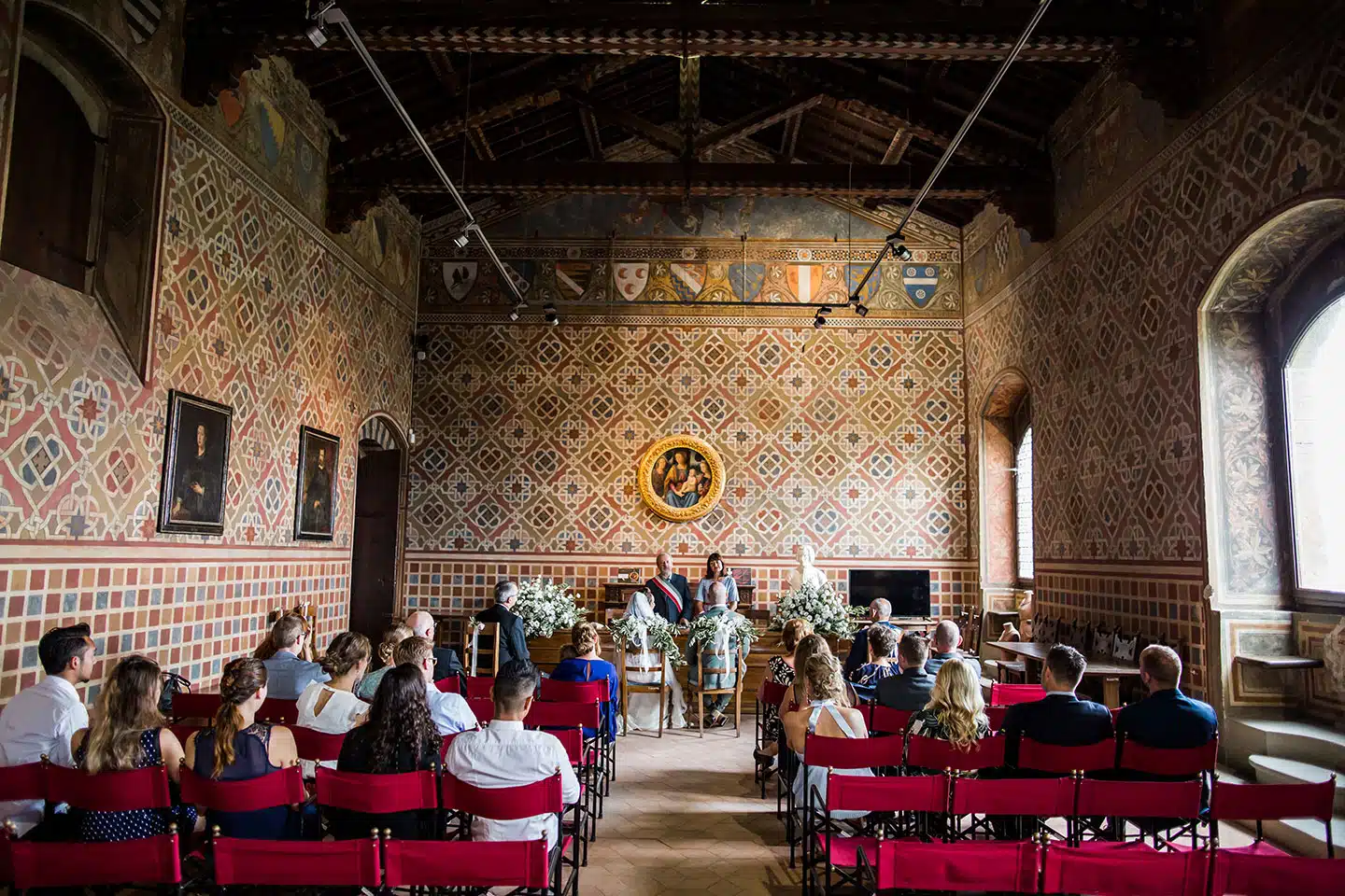 City hall Arezzo Tuscany wedding