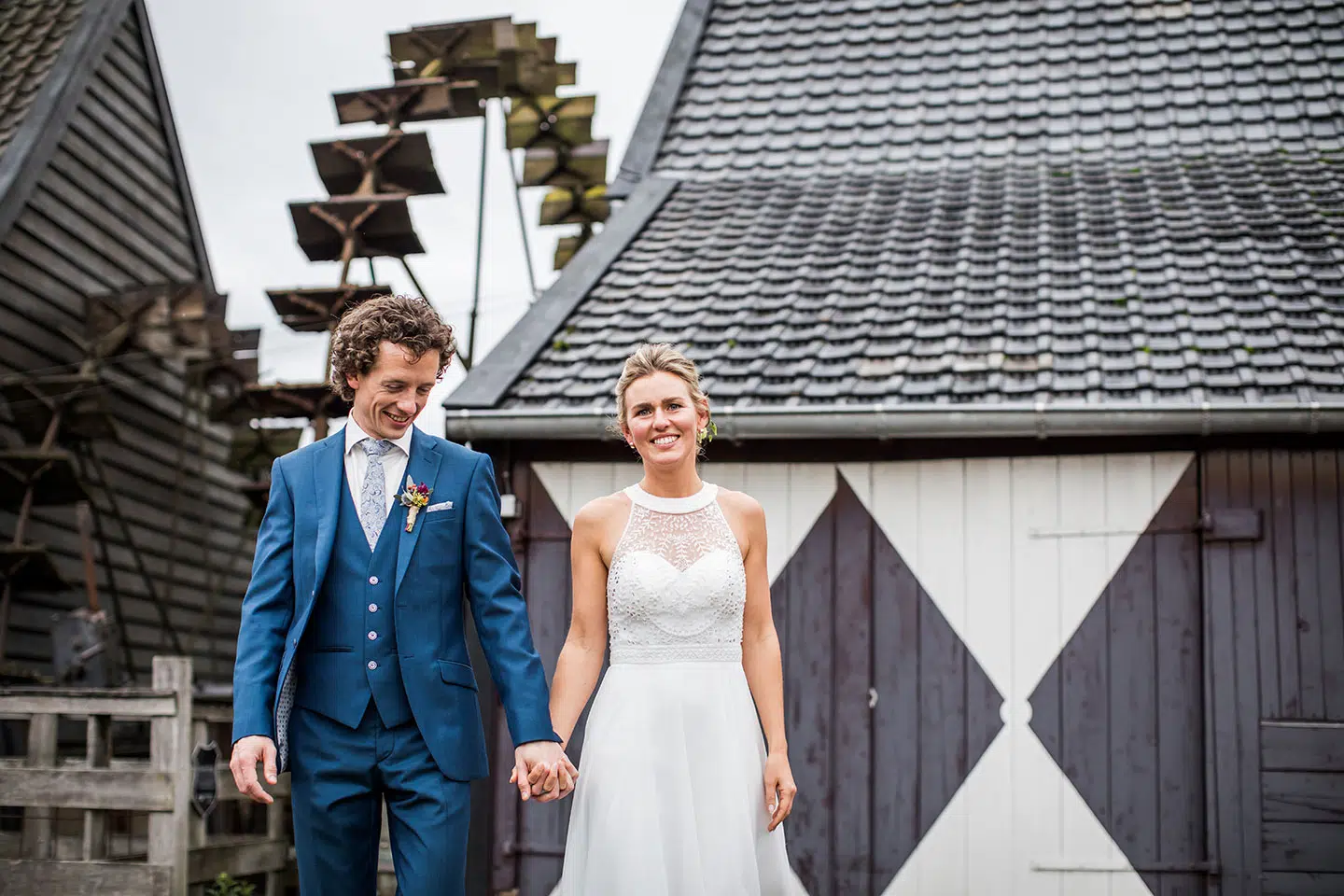Bruidsfotografie bij de Watermolen van Opwetten