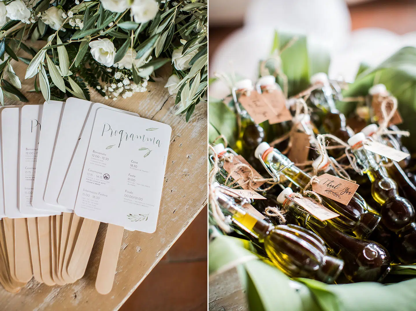 Italian wedding dinner setup
