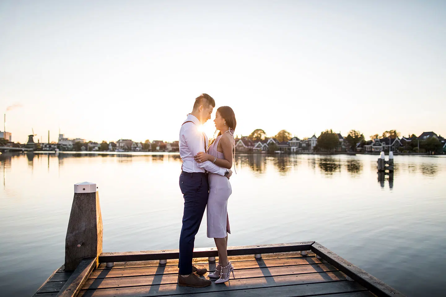 Sunset photo shoot at Zaanse Schans, Netherlands
