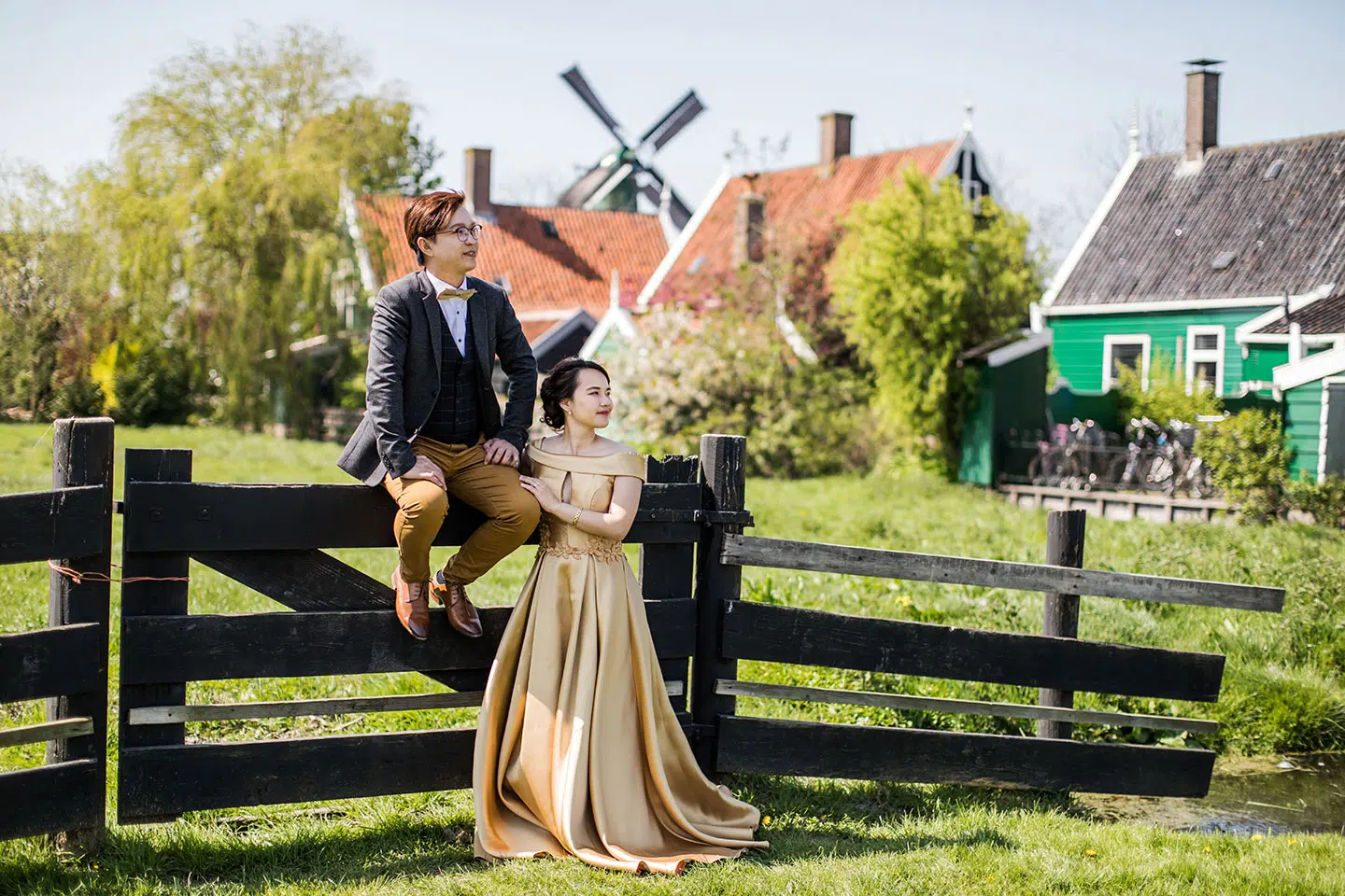 Zaanse Schans windmill prewedding