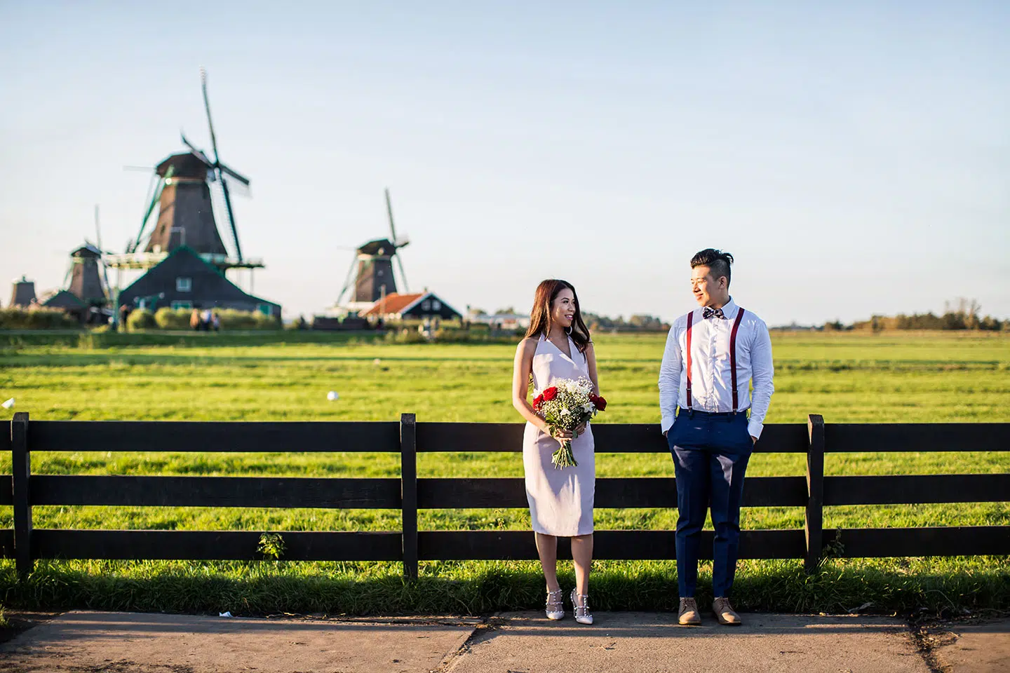 Zaanse Schans windmills prewedding
