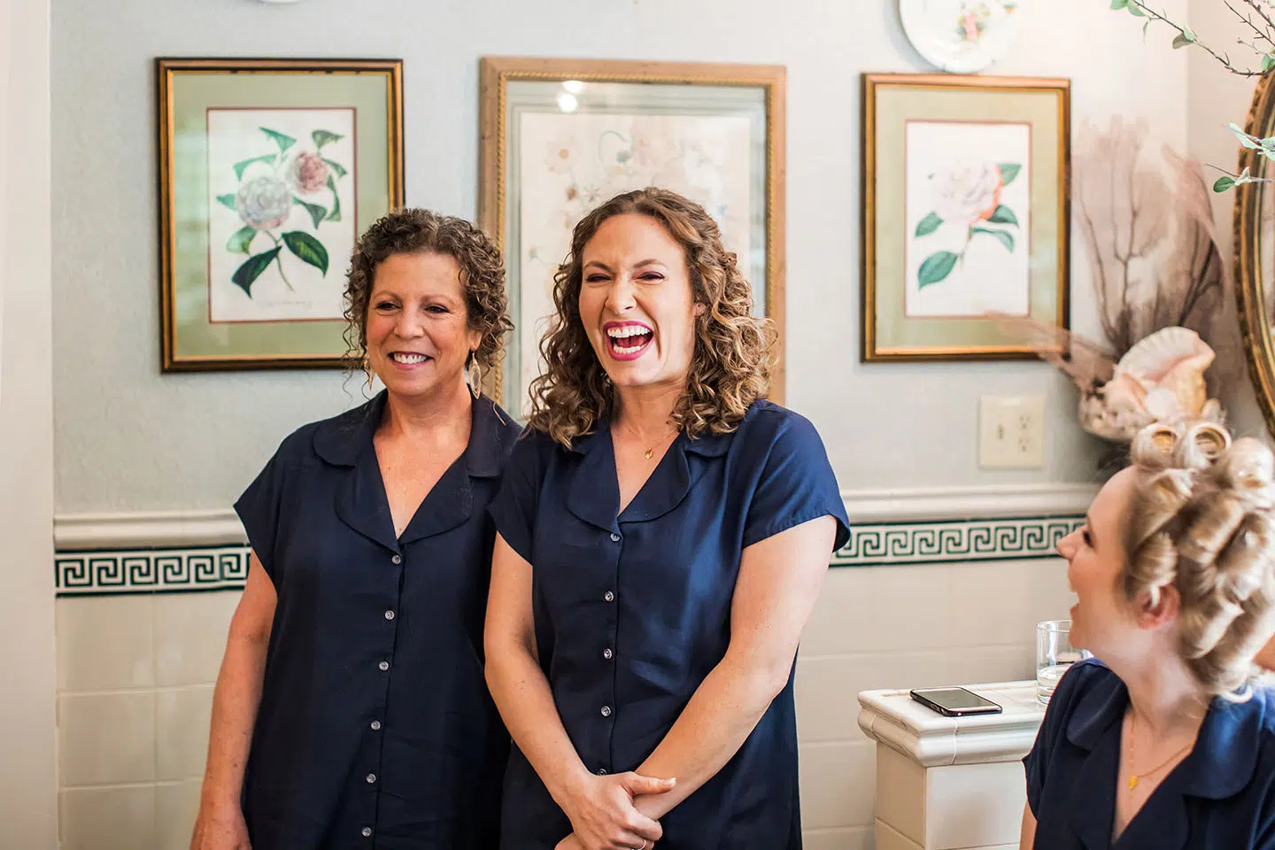 Bridesmaids and mother of the bride