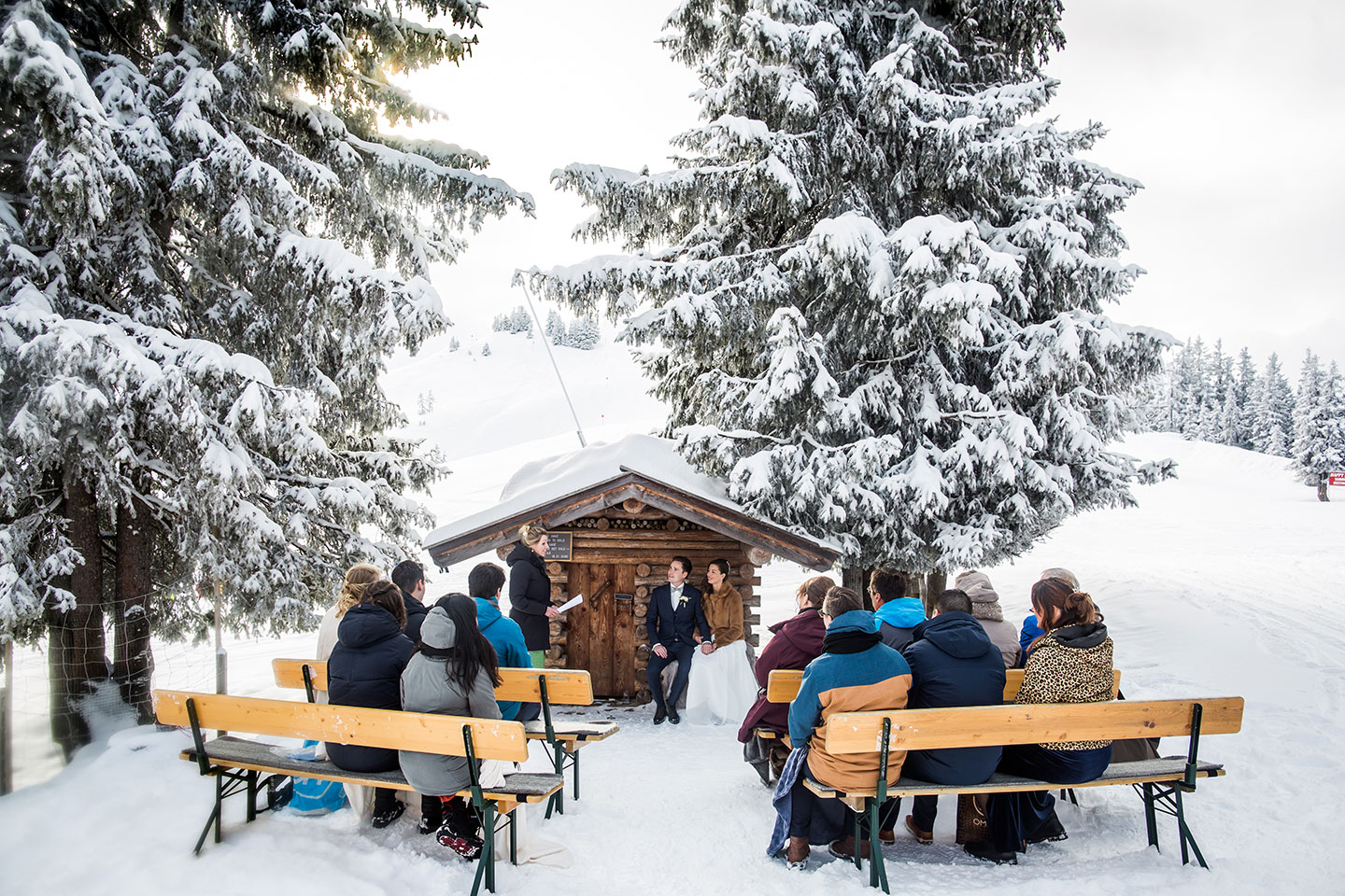 Trouwen in de sneeuw in Oostenrijk