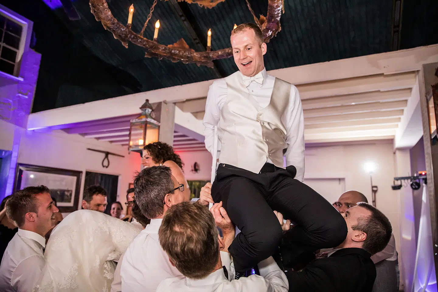 Jewish wedding party in South Florida