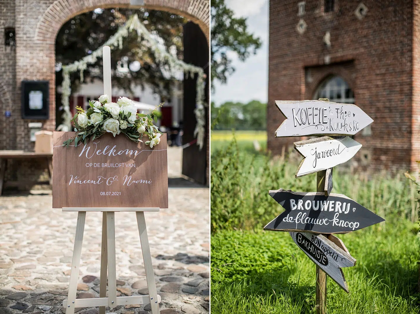 Kasteel Tongelaar decoratie bruiloft