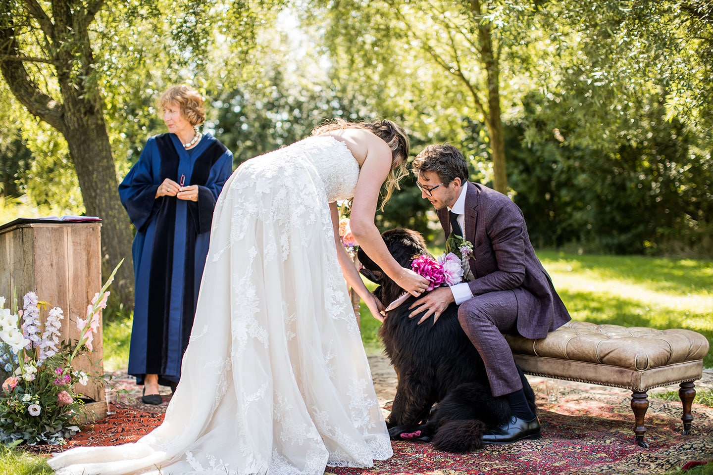 Ceremonie bruiloft bij Landgoed Twistvliet