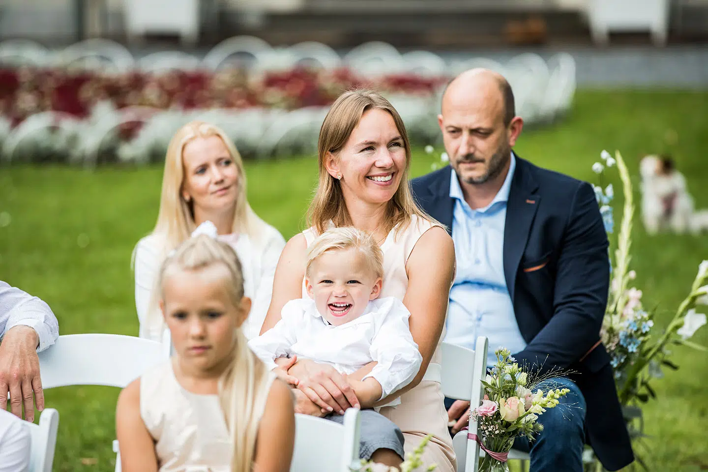 Daggasten tijdens een ceremonie van een bruiloft bij Orangerie Mattemburgh