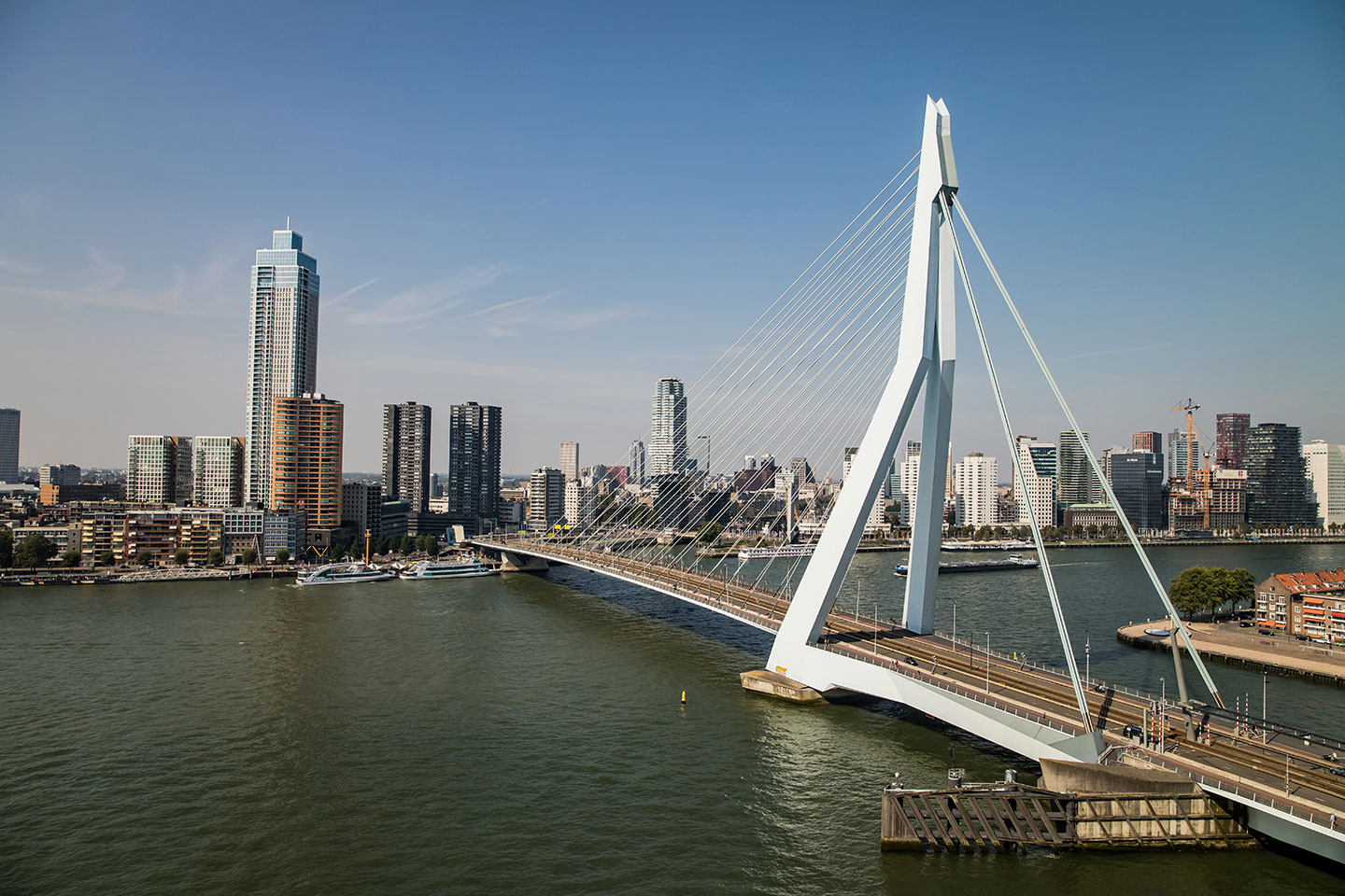 Uitzicht over Rotterdam en de Kop van Zuid