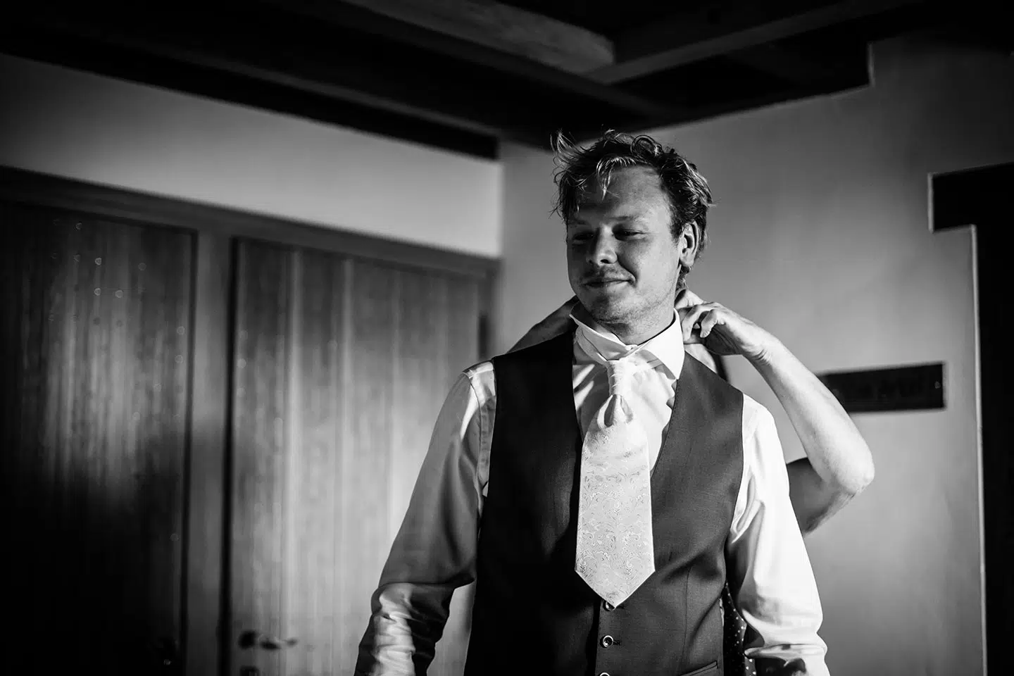 Zwart wit bruidsfotografie