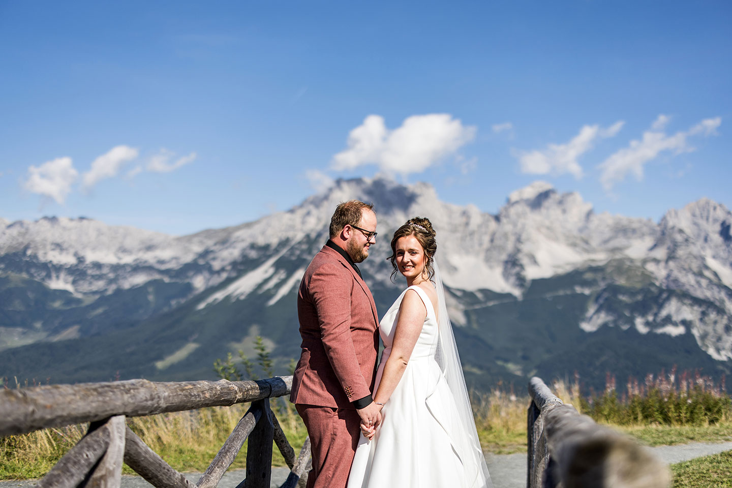Bruidsreportage in de bergen van Tirol Oostenrijk