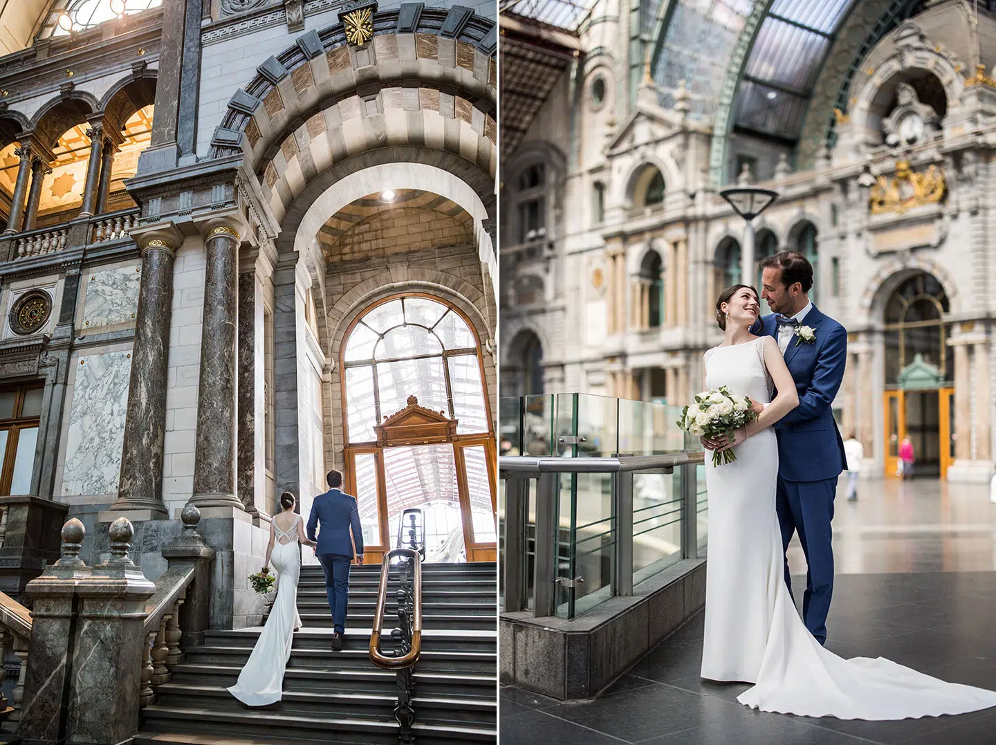 Fotografie huwelijk Antwerpen Centraal Station