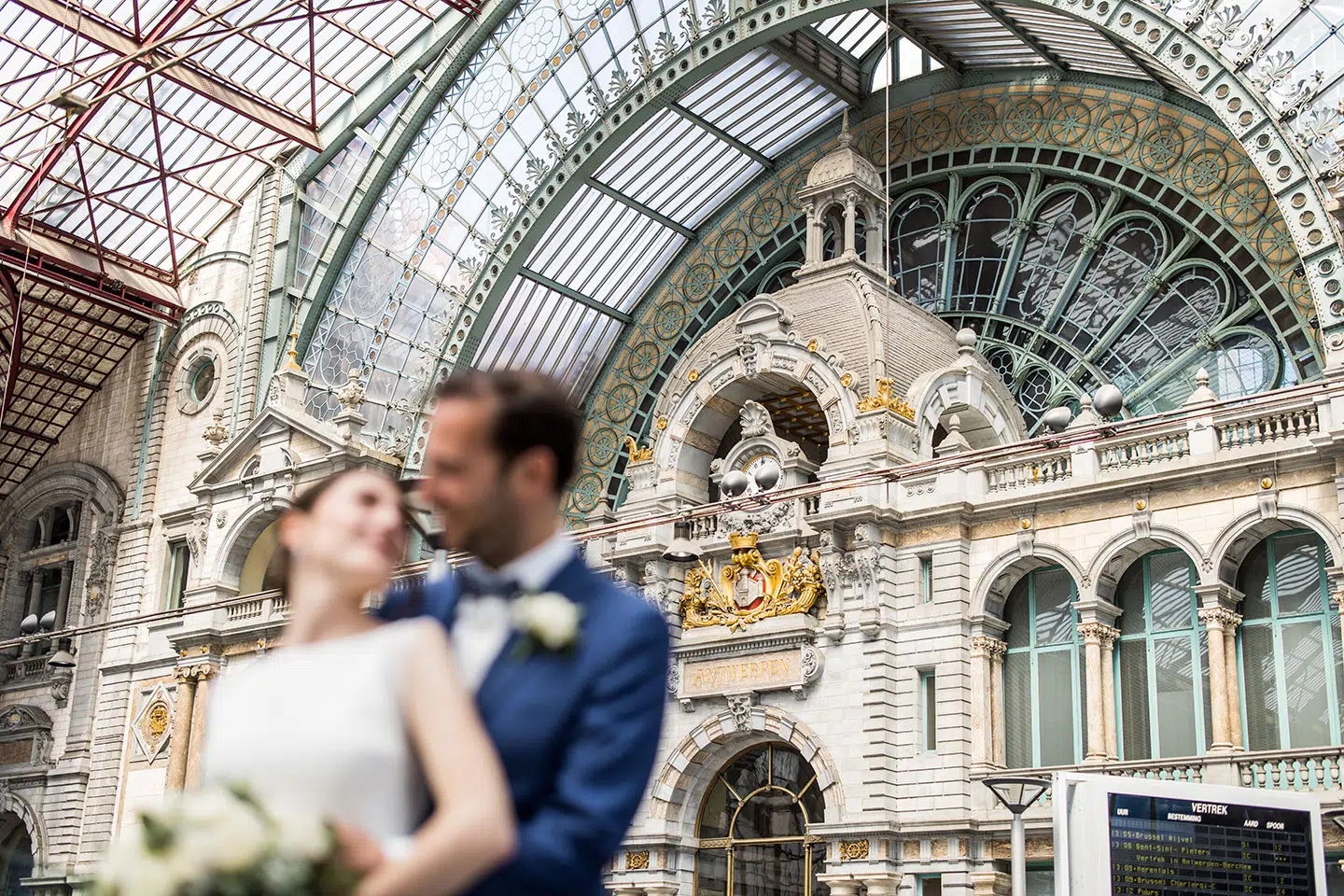 Antwerpen Centraal Station trouwfotograaf
