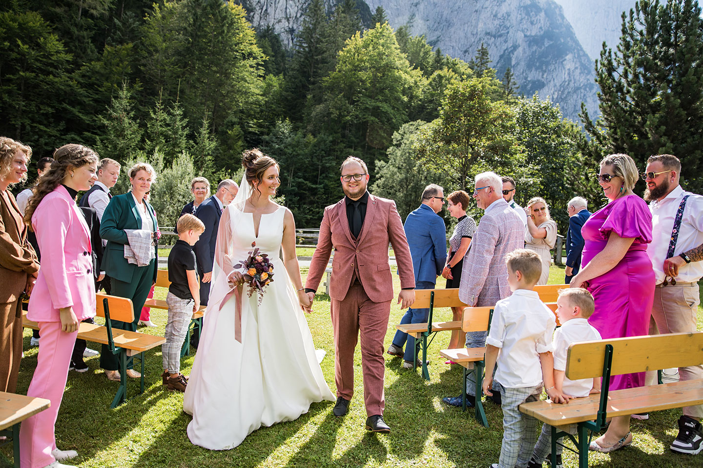Ceremonie buiten in Oostenrijk