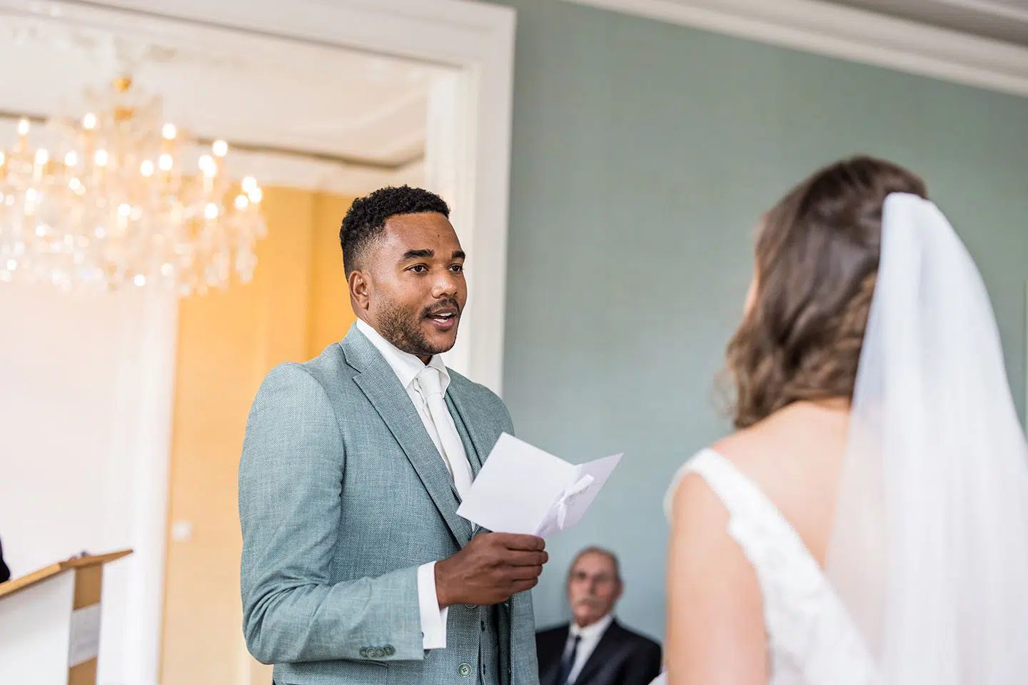 Fotograaf ceremonie bruiloft Villa Clementine