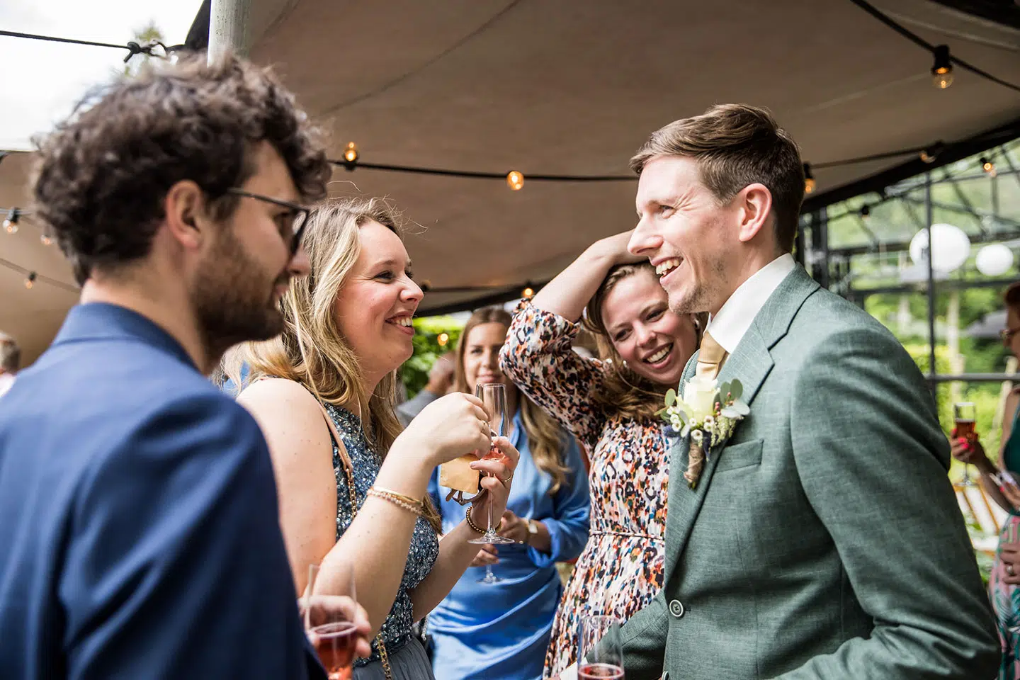 Fotografie borrel bruiloft Tuin de Lage Oorsprong