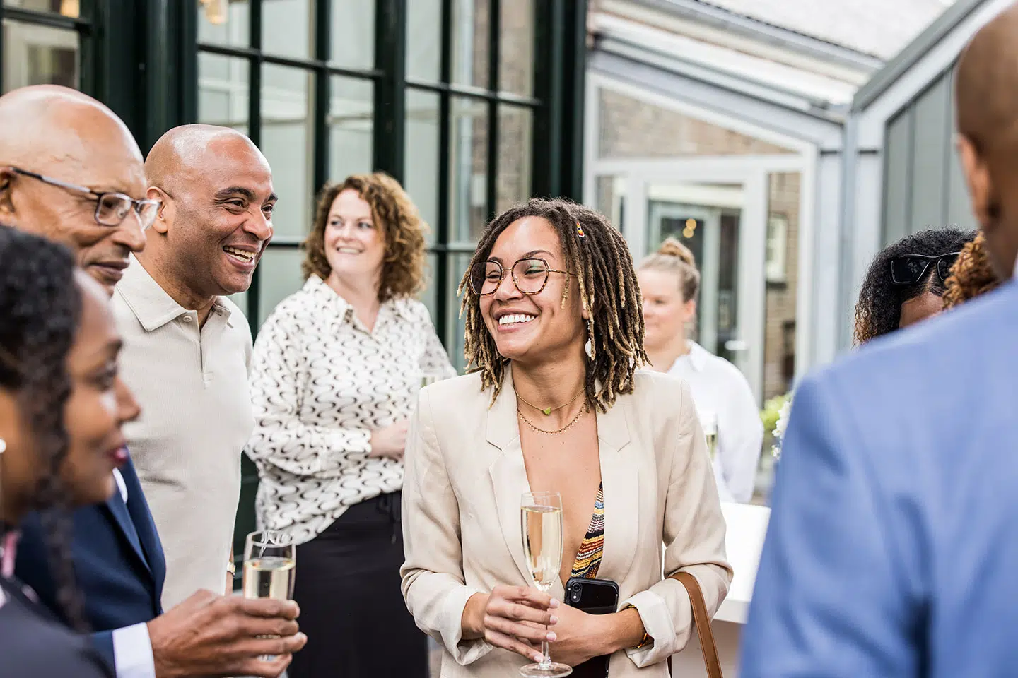 Borrel tijdens bruiloft bij Villa Clementine
