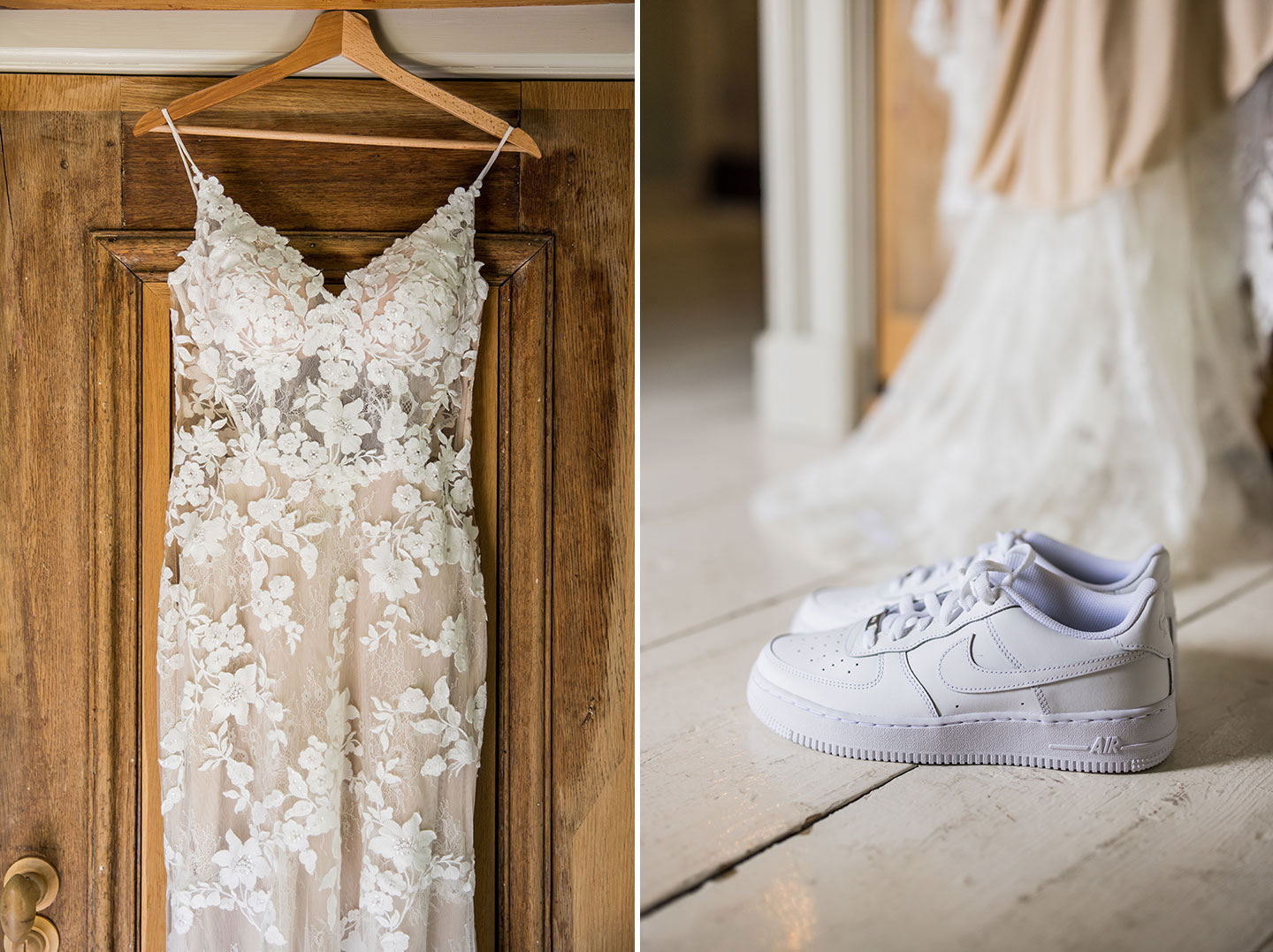 Nike sneakers als trouwschoenen voor een bruiloft