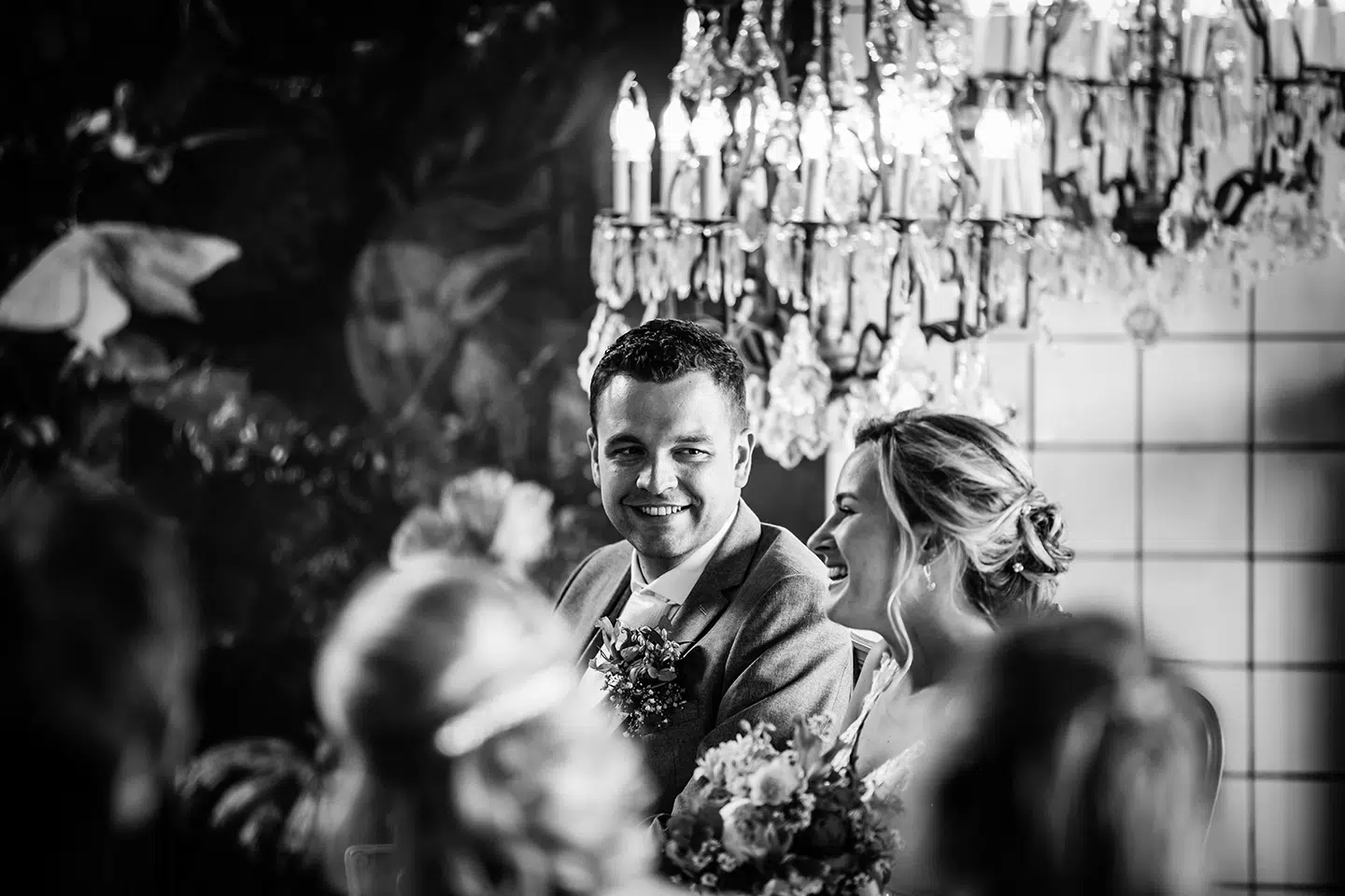 Zwart wit bruidsfotografie in Eindhoven