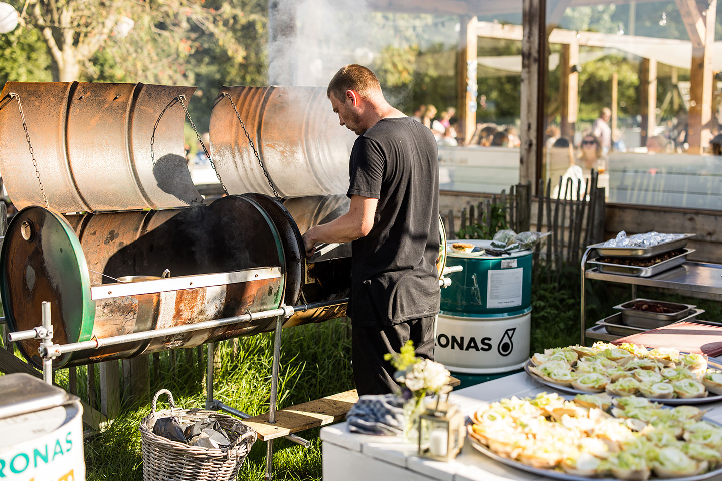 Live cooking tijdens een bruiloft