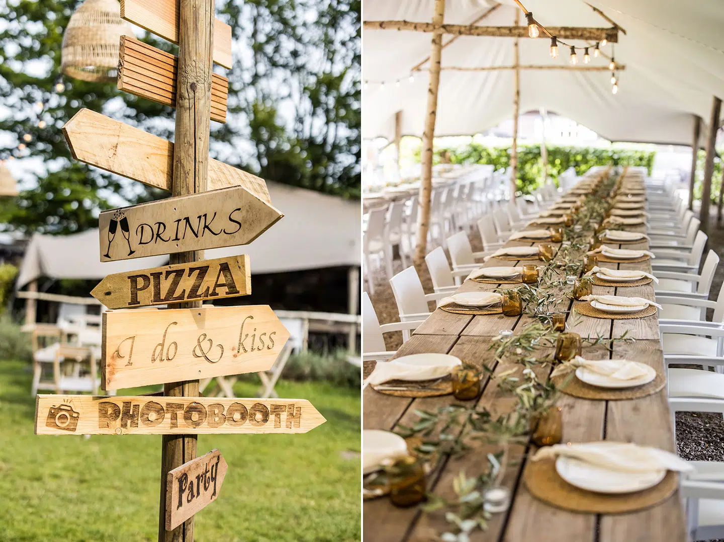 Festival stijl bruiloft bij de Heische Hoeve in Noord-Brabant