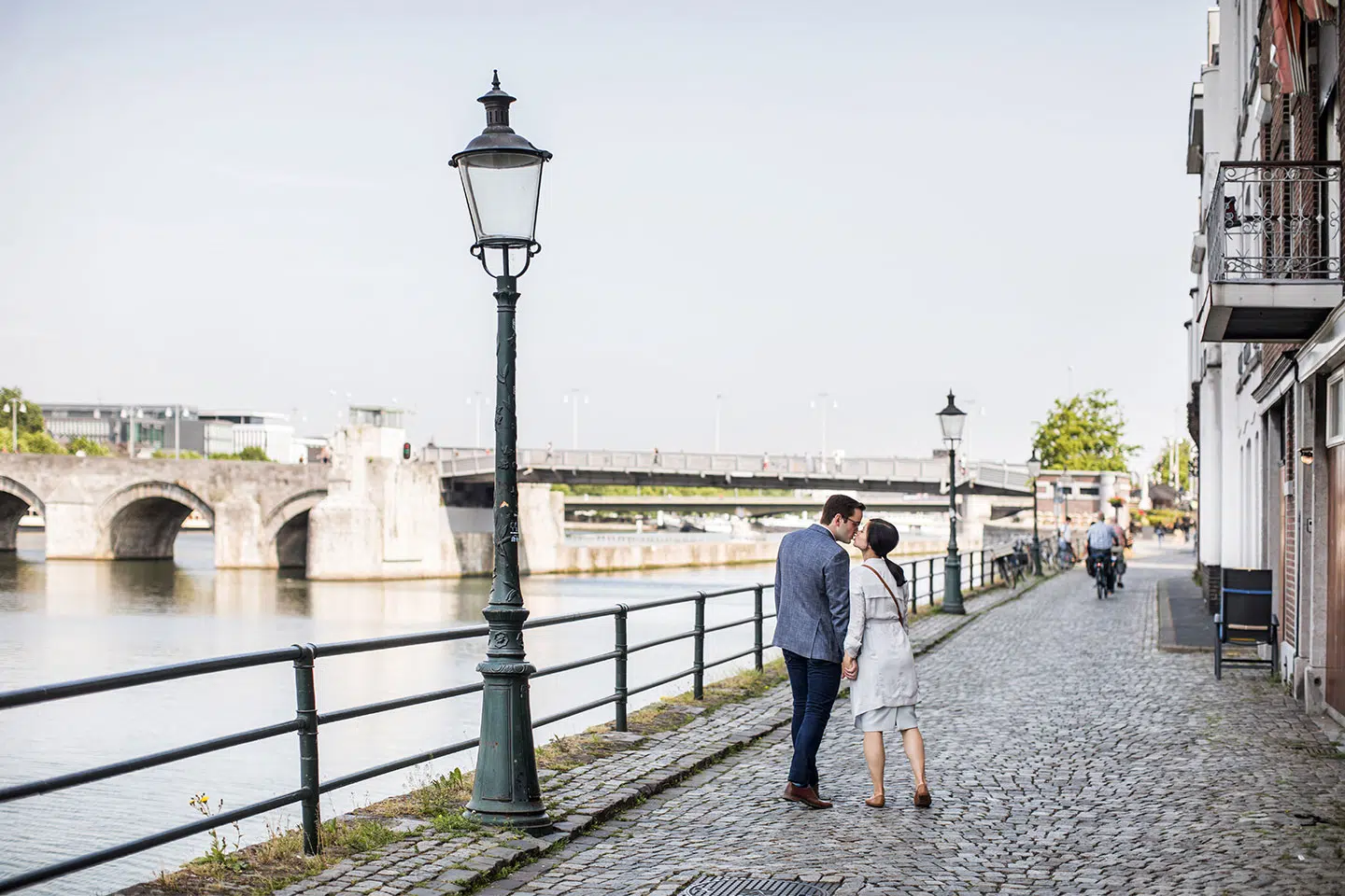 Couple just got engaged in the Netherlands