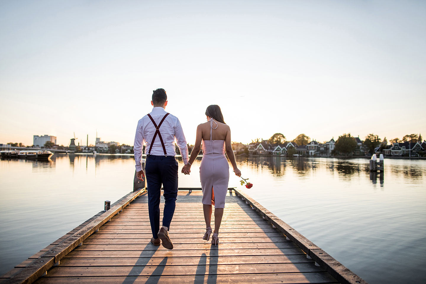 Prewedding shoot at sunset in Holland