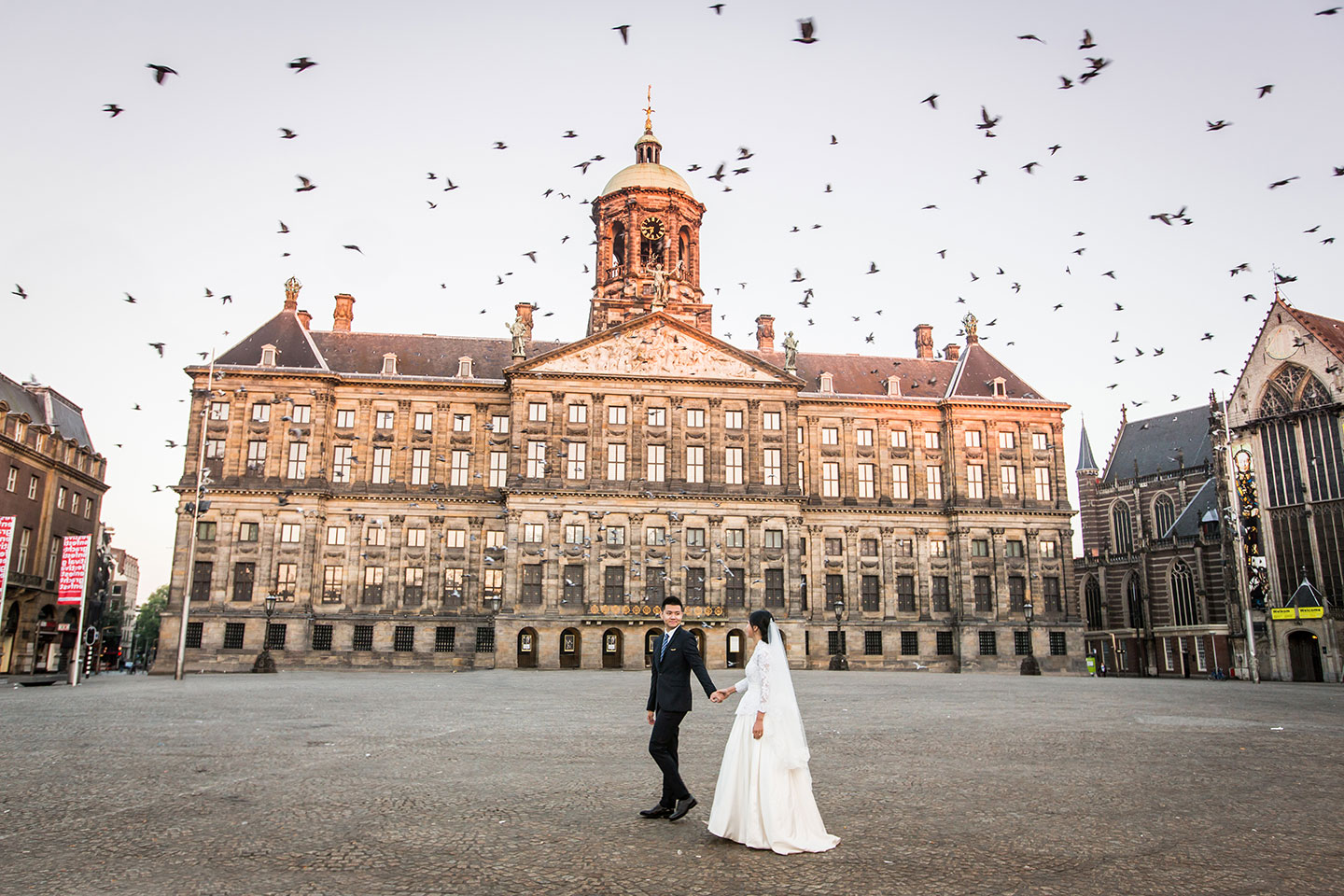 Prewedding Amsterdam Dam square