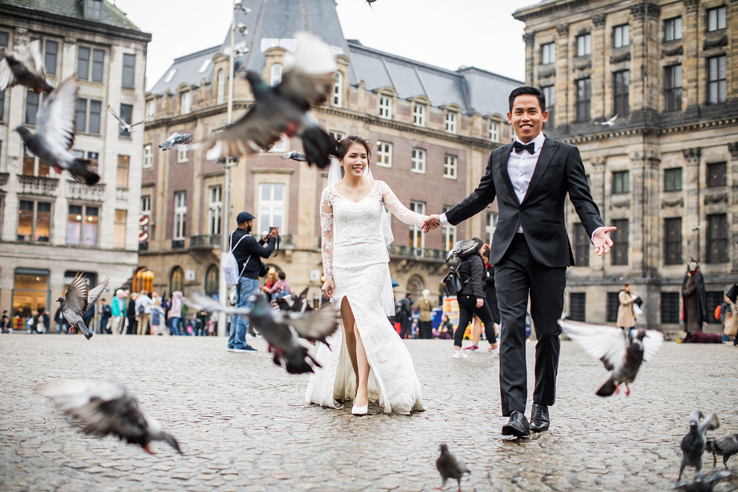 Prewedding Amsterdam Dam square