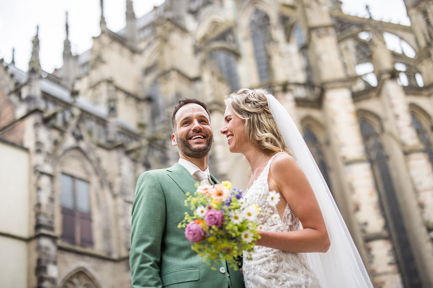Bruidsfotografie in de binnenstad van Utrecht