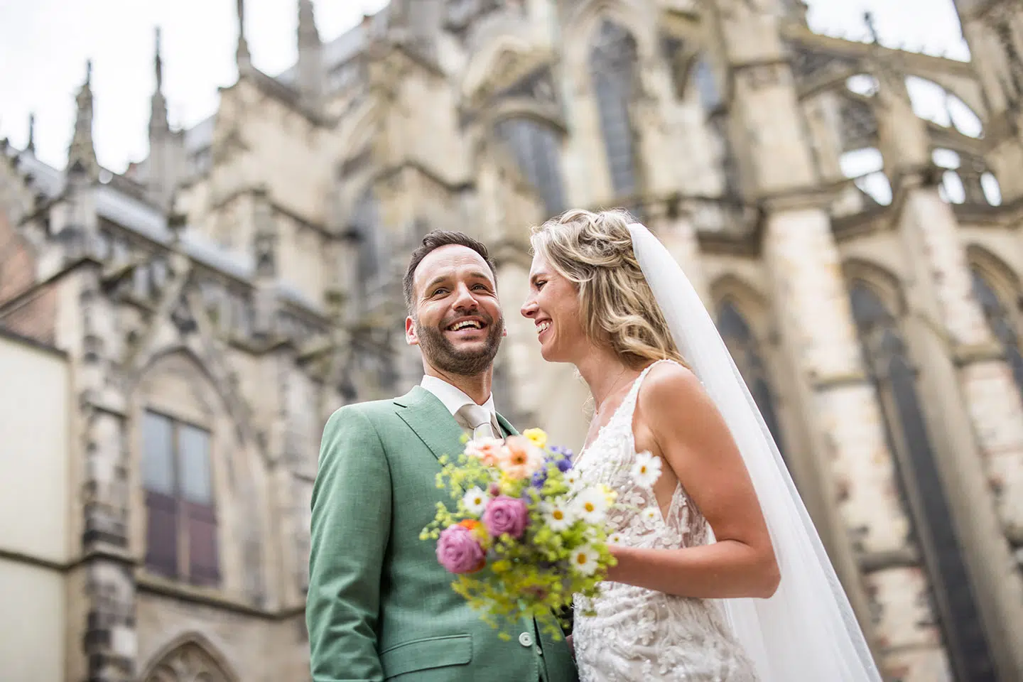 Bruidsfotografie in de binnenstad van Utrecht