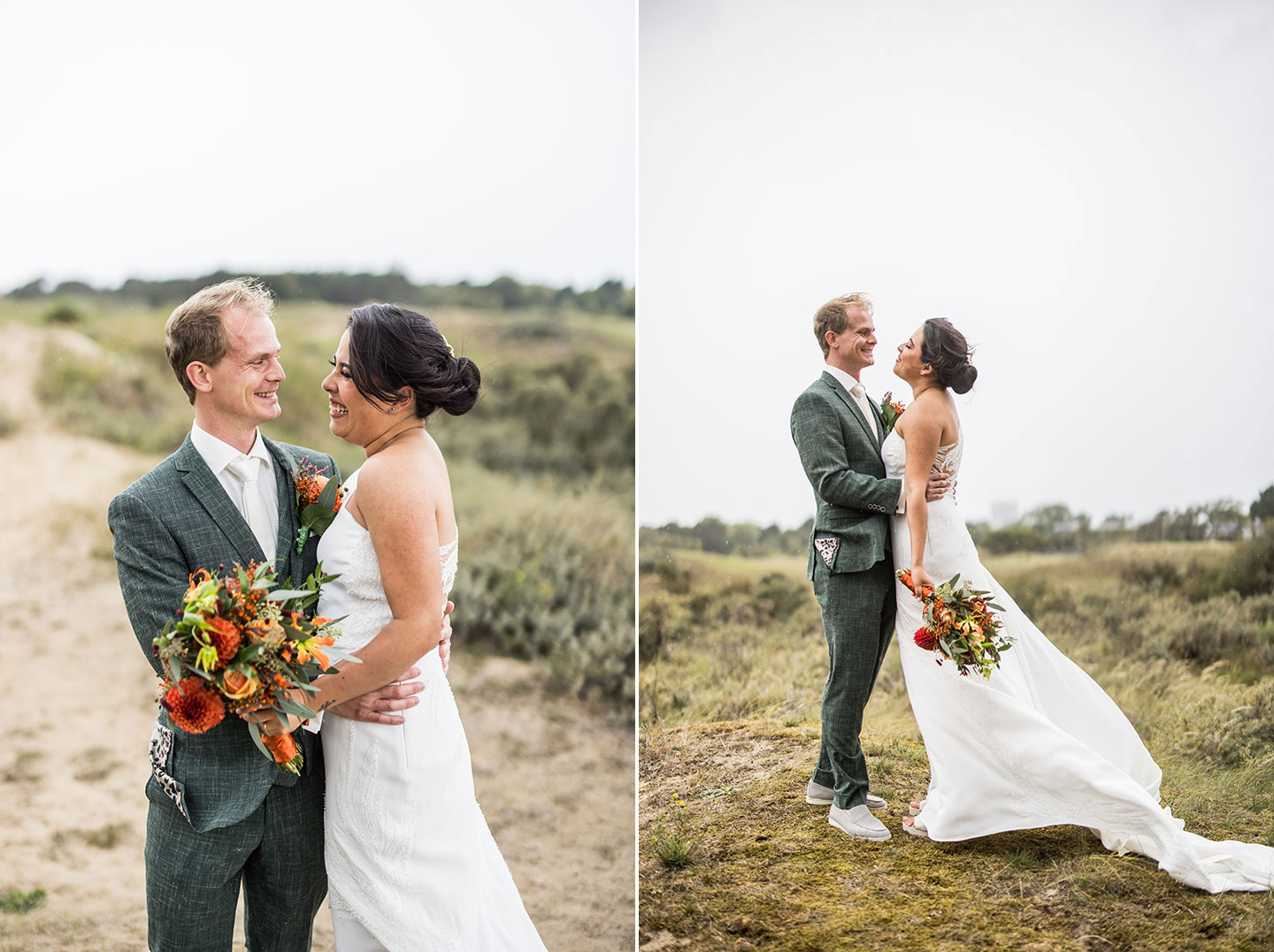 Bruidsfotografie duinen van Zandvoort