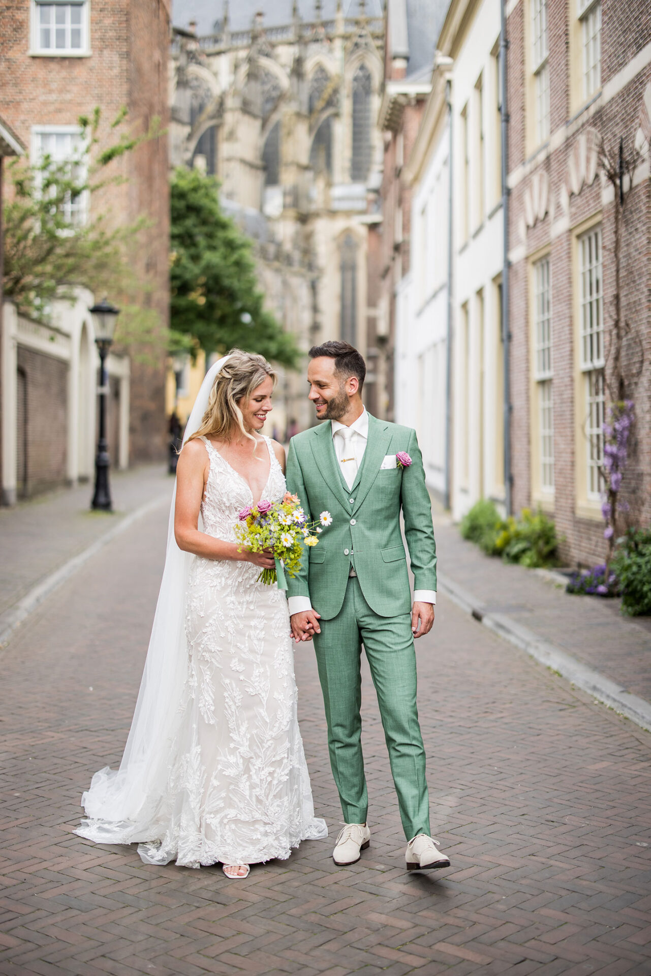 Bruidsfotografie in de binnenstad van Utrecht