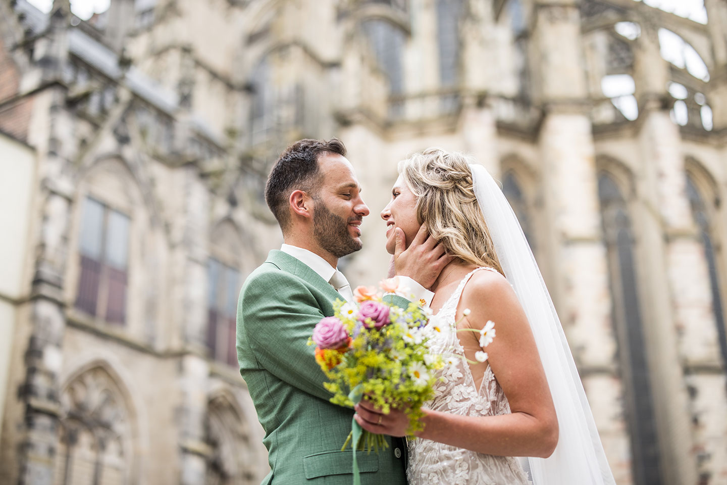 Bruidsfotografie in de binnenstad van Utrecht
