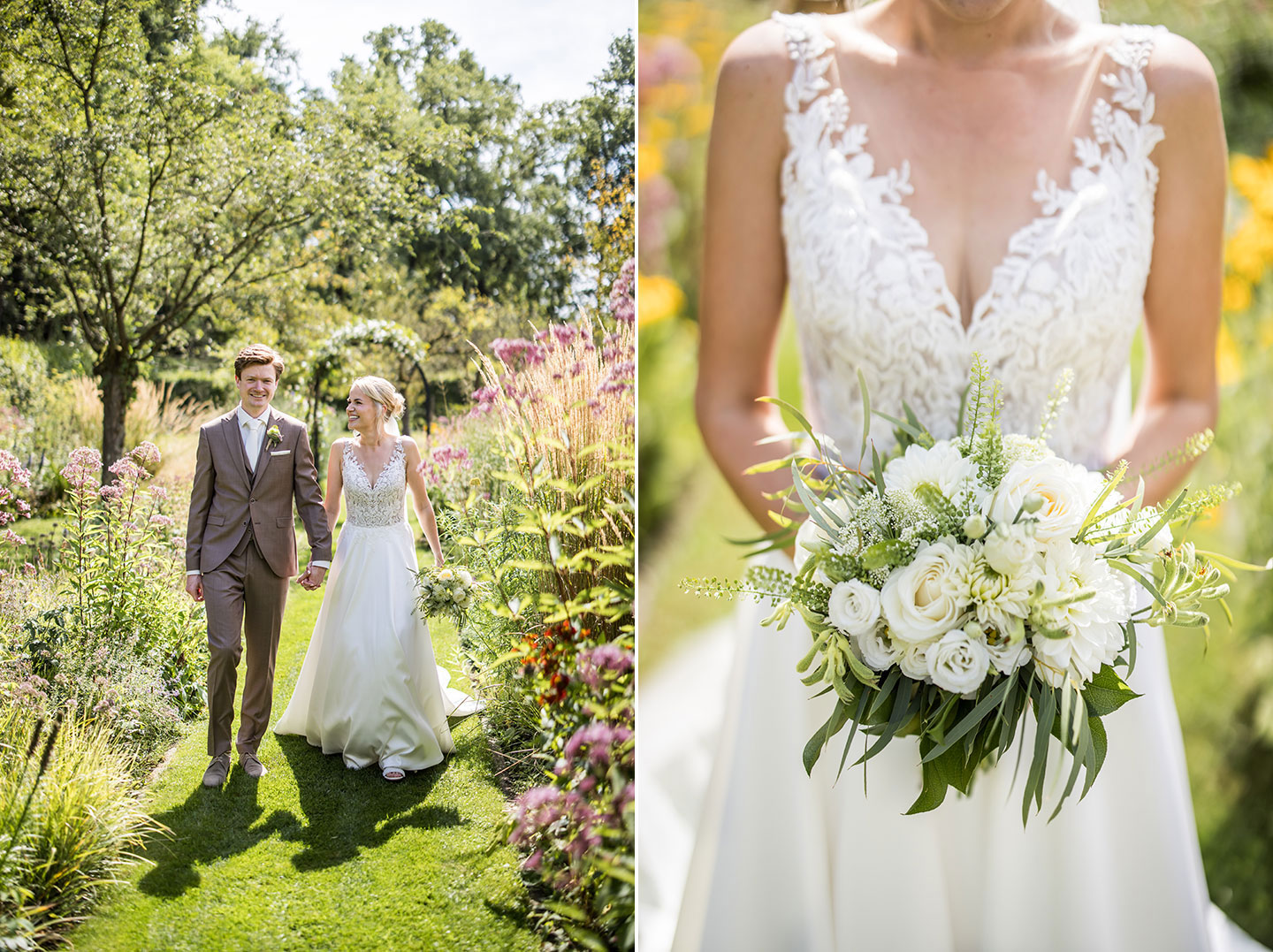 Trouwfotografie in de tuin van Kasteel Geldrop