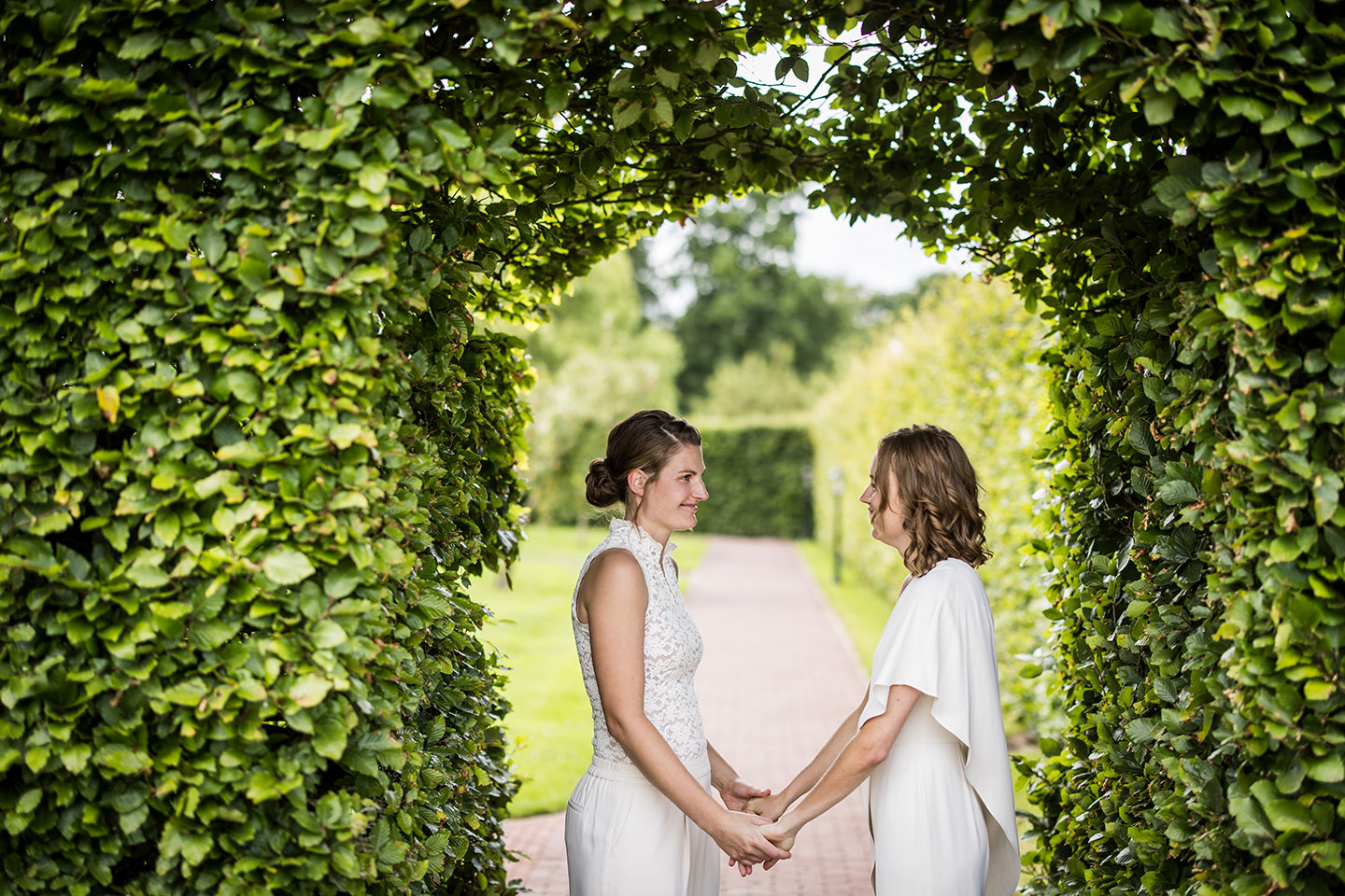 Fotoshoot tijdens een bruiloft bij Oranjerie Sandenburg