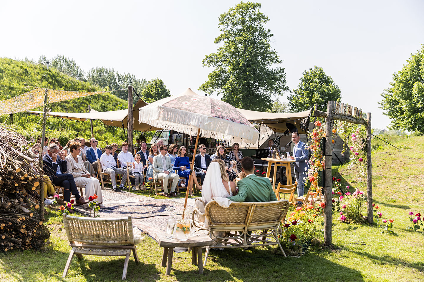 Buiten trouwen bij Fort de Gagel